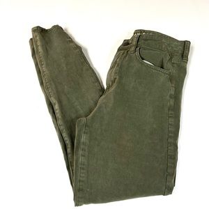 American Eagle Women’s 2 SHORT Super Hi Rise Jegging Chino Stretch Green #2151